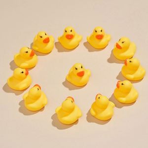 Custom Logo Shape <b>Bath</b>-time Squeezable Mini Duck with Quacking Sound Toy for Swimming Pool Bathroom Small Gift Milk Tea Shops - Product Image 4