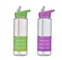 800ml Sans Bpa Enfants En Plastique Transparent Bouteille D'eau Avec de La Paille Potable Enfants Boire L'école Mignon Bouteille D'eau En Plastique Pour Enfants