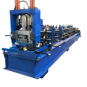 C Forma Beam Punching Folha Galvanizada Tira Z Purlin Steel Cold Roll formando máquina