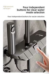 Ensemble <span class=keywords><strong>de</strong></span> robinets <span class=keywords><strong>de</strong></span> <span class=keywords><strong>douche</strong></span> mural extérieur <span class=keywords><strong>de</strong></span> luxe avec jets et modes <span class=keywords><strong>de</strong></span> pulvérisation pluie douce, design moderne, garantie 5 ans, <span class=keywords><strong>barre</strong></span> coulissante - Product Image 4