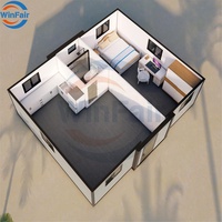 Maison conteneur préfabriquée extensible et portable à faible coût WinFair pour studio / espace créatif
