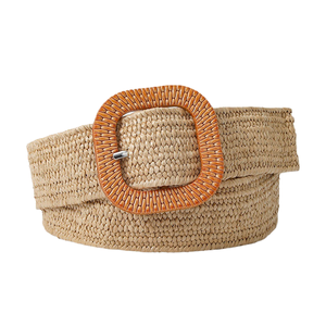 <span class=keywords><strong>Ceinture</strong></span> de robe en tricot vintage tressée en acrylique 100% avec boucle carrée de couleur bonbon Syh1496, <span class=keywords><strong>ceinture</strong></span> élastique tissée en <span class=keywords><strong>raphia</strong></span> extensible 3,8 cm X - Product Image 1