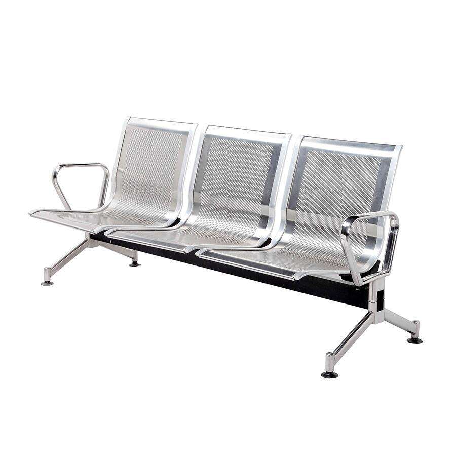 Metal Hospital Long Public Waiting Area Chair Stainless Steel Furniture  Gang Lounge Airport Seating Terminal Seating