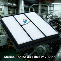 Élément de filtre à air de remplacement à faible résistance à l'air 21702999 PA77011 Diesel marin pour moteur de bateau