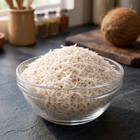 Hoogwaardige gevriesdroogde zachte kokosvlokken, veganistische kokosnootsnack, kant-en-klaar voedsel, ingrediënt voor groothandel.