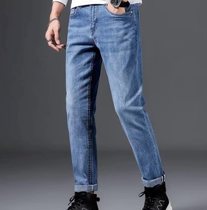 Jeans pour hommes en gros, marque privée, logo client, 100% coton, haute qualité, <span class=keywords><strong>pantalon</strong></span> en denim <span class=keywords><strong>classique</strong></span> formel, jeans pour hommes marque privée - Product Image 3