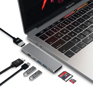 Evrensel PD şarj şarj TF/SD HDMI 60Hz yerleştirme istasyonu dizüstü tipi C 3.0 Usb Hub 6,8,9 in 1 için Macbook