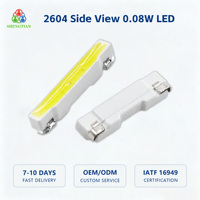 LED SMD 2604 ultra-mince à émission latérale 0,08W, économie d'énergie, blanc chaud, dimmable, garantie 2 ans, diode LED à émission latérale pour applications numériques
