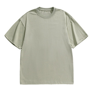 Venta al por mayor a granel de gran tamaño Loose <span class=keywords><strong>Fit</strong></span> 100% algodón Plain Blank Boxy Drop Shoulder de alta calidad de gran tamaño Unisex 300 Gsm camiseta - Product Image 4