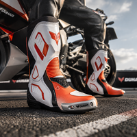 Bottes de course pour moto Duhan DX-2570RR certifiées CE, antidérapantes, résistantes aux chocs, avec soutien enveloppant en coton, unisexe
