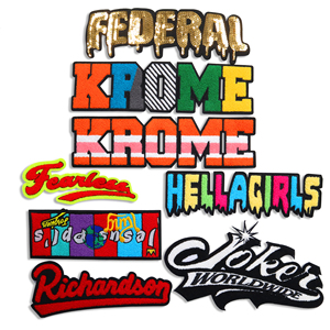 Wholesale Distressed Embossed Logo Style <b>Patch</b> Custom Embroidered Chenille <b>Patch</b> - Product Image 4