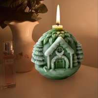 Moule en silicone 3D pour bougie maison de Noël, idéal pour les décorations d'intérieur - Grande Vente