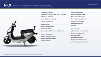 Moto électrique pour adultes, vitesse 60 km/h, scooter électrique 1200W 72V, vente en gros/CKD/SKD