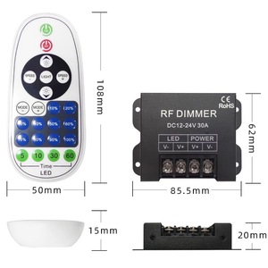 Chất lượng cao duy nhất Dimmer DC 12V DC 24V 30A 36A RF cảm ứng từ xa duy nhất <span class=keywords><strong>Led</strong></span> điều khiển cho <span class=keywords><strong>LED</strong></span> Neon dải ánh sáng - Product Image 2