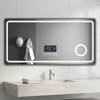Hotel Bathroom Full Function Smart Android Tv Mirror Bath Gym Smart Led Bathroom Mirror with Touch Screen Magic Smart Mirror