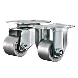 Bánh xe nhỏ chịu tải nhẹ 1.5 inch, tâm trọng thấp, bánh xe xoay bằng gang - Product Image 3