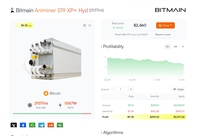 Nouvelle machine de minage Bitcoin Bitmain Antminer S19XP+ Hydro 293T SHA256 BTC S19 XP Hyd