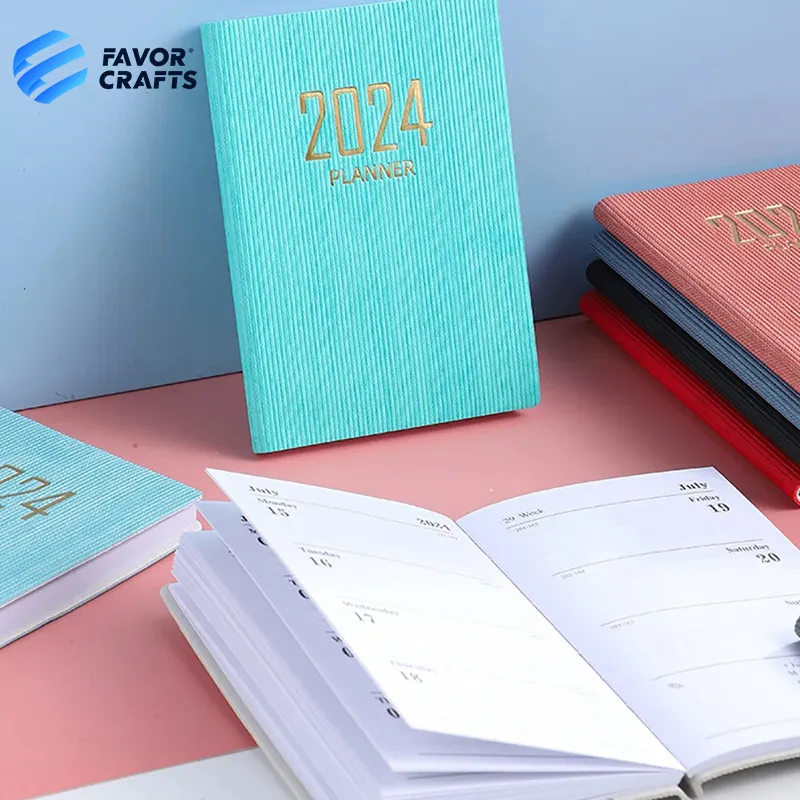 Buku catatan jadwal bahasa Inggris 2024 buku catatan saku mini baru kreatif buku catatan rencana siang A7
