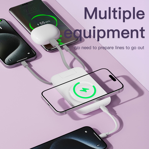 Station de charge de téléphone <span class=keywords><strong>portable</strong></span> sans fil 3 1 15W <span class=keywords><strong>Portable</strong></span> 10000mah Power Bank 20W Sortie pour <span class=keywords><strong>iPhone</strong></span> Autres appareils <span class=keywords><strong>Batterie</strong></span> magnétique - Product Image 6