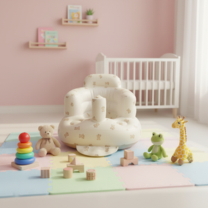 Chaise d'apprentissage gonflable moderne en PVC pour bébé, petit canapé pour s'asseoir, tabouret de bain pour enfants et bébés - Product Image 3