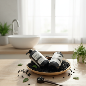 [SOY LAB] Ensemble de soins du cuir chevelu aux haricots noirs biologiques, shampoing, gel, ampoule (500 ml) pour cheveux colorés - Huile hydratante, contrôle du sébum du cuir chevelu - Product Image 3