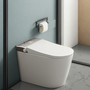 Toilette intelligente YUNJET de haute qualité, entièrement automatique, avec télécommande, chasse d'eau automatique, siphon en P inclus, réservoir dissimulé, siège chauffant, garantie 2 ans - Product Image 1