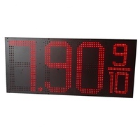 Panneau d'affichage numérique LED pour prix de l'essence, étanche, pour station-service, avec pylon et auvent