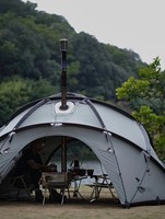 Tente dôme hémisphère pour 5 personnes et plus Tente à demi-boule avec poêle Jack Hole Profession Fournisseurs Tente de camping en plein air