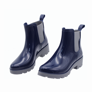 As 02 OEM et ODM, Chaussures <span class=keywords><strong>de</strong></span> <span class=keywords><strong>pluie</strong></span> pour femmes, bottes légères en PVC imperméables, bleues, pour l'extérieur, personnalisées et tendance - Product Image 2