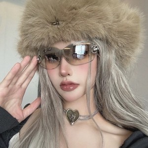 Lunettes de soleil Y2K Shield à monture intégrale, verres miroir UV400, mode décontractée pour femmes 2024 - Product Image 1