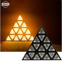 Boîtier en aluminium, circuit imprimé anti-humidité, gradation 0-100%, projecteur LED triangulaire 15*20W pour discothèque, événement, spectacle