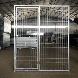 กรงสุนัขกลางแจ้งขนาดใหญ่แบบโมดูลาร์ 5*10*8 ฟุต ผลิตจากเหล็กชุบสังกะสีแบบจุ่มร้อน แข็งแรงทนทาน สำหรับขาย - Product Image 5