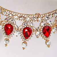 Luxe or paillettes baroque rond cristal couronne gâteau Topper anniversaire et mariage diadèmes remise des diplômes gâteau décoration fournitures