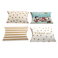 Emballage de boîte à oreiller en carton recyclé personnalisé, boîte à oreiller pliable, logo personnalisé