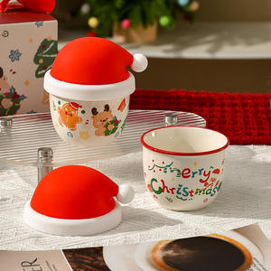 Caneca de Cerâmica Criativa e Fofa com Tema de Chapéu de Natal, Requintada e de Alta Estética, para Chá da Tarde e Café, Presente de Aniversário - Product Image 6