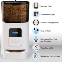 Mangeoire automatique pour animaux de 6 L, commande via application Wi‑Fi, double alimentation, distributeur intelligent de nourriture pour chiens et chats