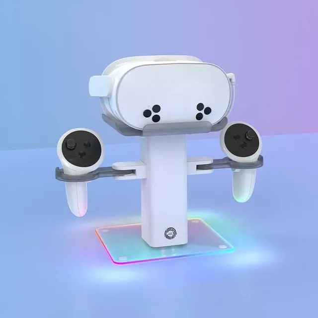 Lights Vertical Charging Display Stand for Meta Quest 3S/Quest 3 RGB for Oculus Quest 2 VR Charging Dock Accessories