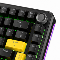Clavier mécanique de jeu FIFINE GK2 75% avec éclairage RGB, clavier filaire à commutation à chaud, macros programmables pour ordinateur de bureau et ordinateur portable