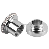 Acier inoxydable mode cristal femmes hommes chair oreille tunnel piercing Offre Spéciale Bouchons d'oreille expander bijoux en gros