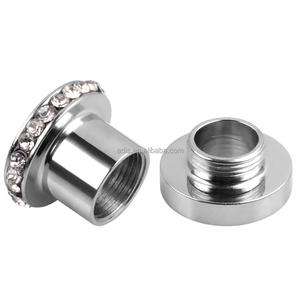 أزياء الفولاذ المقاوم للصدأ الكريستال النساء الرجال اللحم الأذن ثقب النفق حار بيع سدادات الأذن المتوسع المجوهرات بالجملة - Product Image 6