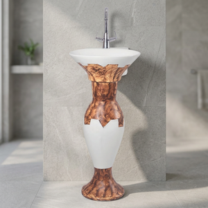 Lavabos de Pedestal para Baño de Alta Calidad de la India - Lavabo de Piedra para Jardín con Diseño de Delfín - Product Image 1