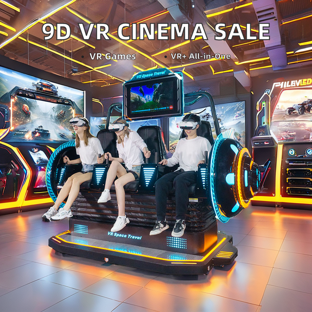Profitable 3 Seats VR Game Machine 9D Virtual Reality Machine Cinema Motion Chair with Carnival Arcade Center