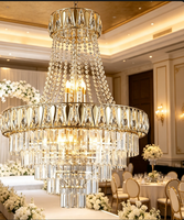 Lustre décoratif en cristal CDOR Villa, lustre moderne suspendu, grand lustre en cristal K9, luminaires suspendus de luxe pour plafond