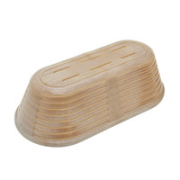 Ecologische biologische zuurdesembroodvorm van olijfpitten, 26x12x7,5cm, ovale broodmand van bioplastiek voor professioneel gebruik.