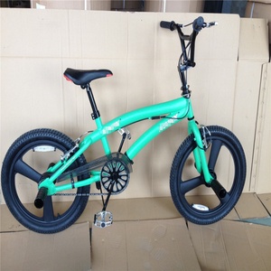 Sadel sepeda BMX anak-anak, 20 "laki-laki perempuan Pemula 2-Level gaya bebas bingkai baja kecepatan tunggal rem V Ganda nyaman - Product Image 3