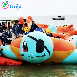 Bateau gonflable remorquable en forme de tortue, amusement aquatique estival, bateau disco pour <span class=keywords><strong>jet</strong></span> <span class=keywords><strong>ski</strong></span> et jeux aquatiques en plein air - Product Image 2