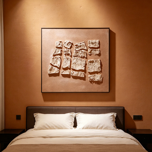 Peinture à l'huile abstraite grand format, texturée, peinte à la main, motif désert, pour salon et chambre à coucher - Product Image 2