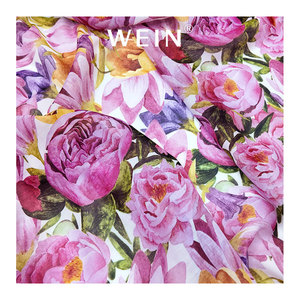 WI-R4 Hochwertiger Anpassbarer Muster-Digitaldruck-Stoff Organza-Stoff Bunter Ölgemälde-Stil für Damenkleider - Product Image 3