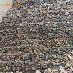 Top vente Gabion maille fil d'acier PVC enduit renfort Riverbank Protection érosion contrôle <span class=keywords><strong>Drainage</strong></span> barrage génie civil - Product Image 5