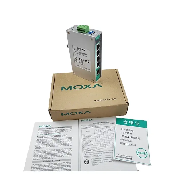 MOXA 12/24/48 VDC 중복 이중 전원 입력 강력한 하드웨어 설계 5 포트 비 관리 EDS-205A 산업용 이더넷 스위치